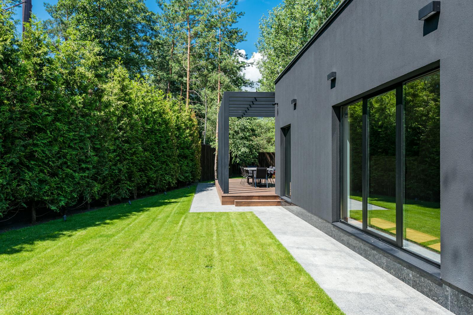 Vue d'une maison éco-construite — atelier le temps d'une pose